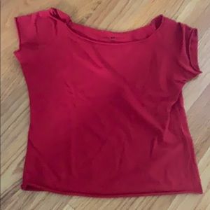 red brandy off the shoulder top